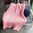 thumbnail image 1 of Thick Crochet Chunky Cable Knit Blanket Beautiful Handmade Cover Yarn Wool Bulky Bed Spread Throw For Home Decor, 1 of 7
