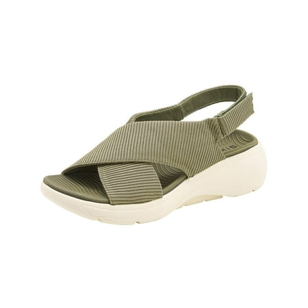 

Fesfesfes Women s Sandals Thick Sole Sandals Lightweight Non Slip Comfortable Casual Sports Paste Microfiber Women s Shoes 6.5(38)