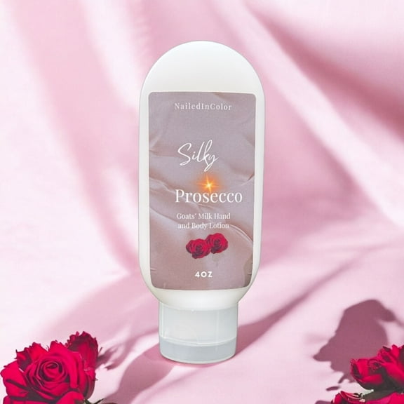 Silky Prosecco by NailedInColor-Goats' Milk Hand and Body Lotion-Floral Scented, PH Balancing, Skin Moisturizing-Women's Skin Care