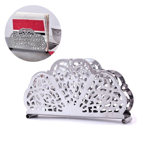 Restaurant Napkin Holder Fanshaped Stainless Steel Tabletop Tissue