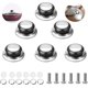thumbnail image 1 of RV Mango de tapa de perilla de tapa de acero inoxidable de 6 piezas con tornillos, tapas universales, manija de repuesto para tapa de olla para utensilios de cocina Rojo Verde, 1 of 5