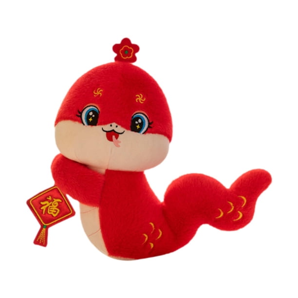Juguete de peluche del Año de la Serpiente China, decoración del Festival de Primavera para la sala de estar 20cm