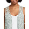 thumbnail image 4 of No Boundaries Juniors Lace Crochet Cardigan, 4 of 5