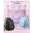 thumbnail image 3 of Mochila Escolar Viaje Bolsa Para Laptop 15.6 Inch Antirrobo Mochilas de Mujer Xtellar morado, 3 of 3