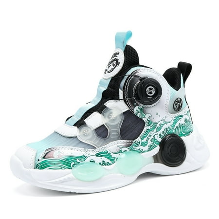

Boys Girls Basketball Shoes 2023 New Color Block Cushioned Shock Absorption Comfy Athletic Running Shoes Outdoor Non Slip Walking Shoes For Children Kids Sneakers Spring And Summer