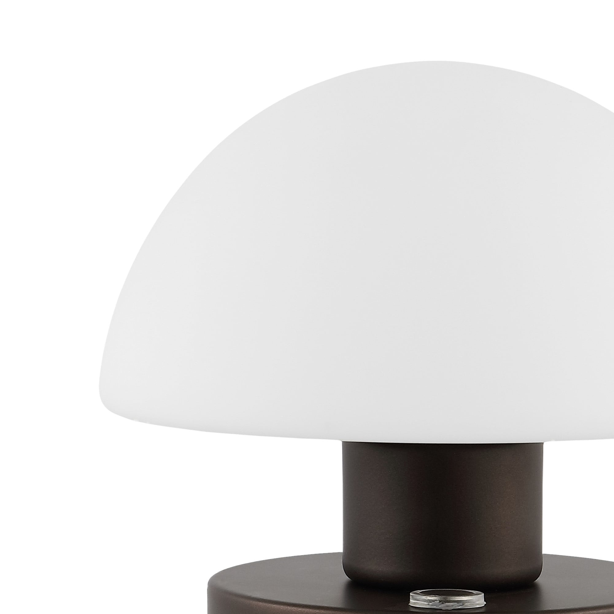 JONATHAN Y Zoe 5.75" Bohemian Farmhouse Iron Rechargeable Integrated Portable LED Table Lamp, Oil Rubbed Bronze/White, JYL7113A