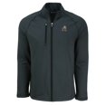 thumbnail image 2 of Men's Cutter & Buck  Heather Black Cleveland Browns Peshastin Eco Fleece Recycled Raglan Tri-Blend Full-Zip Jacket, 2 of 3