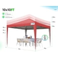 thumbnail image 6 of Quictent Pop up Canopy Tent with Sidewalls 10'x10' Instant Outdoor Gazebo Canopy Tent Shelter Enclosed Waterproof, with Wheeled Bag (Burgundy), 6 of 10