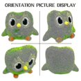 thumbnail image 4 of Peluche de búho verde, 30 cm, 20 cm (largo x alto), 4 of 5