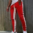 thumbnail image 5 of UDIYO Men Sweatpants Contrast Colors Elastic Waist Drawstring Breathable Autumn Trousers for Jogging, 5 of 7