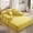 Yellow, variant on Plush Corduroy Chaise Lounge with 3 Pillows, Convertible Sofa Bed with Storage Pocket, Frameless Compression Foam for Small Spaces and Apartments, Purple