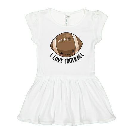 

Inktastic Cute I Love Football Gift Toddler Girl Dress