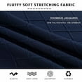 thumbnail image 5 of Enova Home 4 Pcs Rhombus Jacquard Stretchy Universal Dining Chair Slipcovers (Dark Blue), 5 of 6