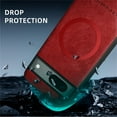 thumbnail image 6 of Allytechgroup Magnetic for Google Pixel 7 Case, Compatible with MagSafe Support Magnetic Car Phone Mount PU Leather Slim Phone Case for Women Men for Google Pixel 7, Winered, 6 of 9