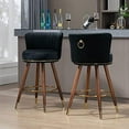 HBBOOMLIFE Stools Degree Swivel Barstools Modern Upholstered Counter