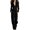 Black, variant on Women's Suede Jumpsuits Long Sleeve Wide Leg Zip Front Stand Collar Rompers Lightweight Comfy Fall Spring Workout One Piece Outfits Green XXXL