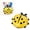 Yellow, variant on Cartoon Suction Cup Toothbrush Holder, Kids Wall Mount Toothpaste Organizer, Travel Pen Pencil Container, Includes 1 Ladybug Holder