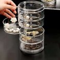 thumbnail image 3 of YAOMOBB Jewelry Organizer Tray Waterproof Jewelry Box with Transparent Layers 3 4 5 Rotating Earring and Necklace Organizer Daily Use Jewelry Storage Box, 3 of 5