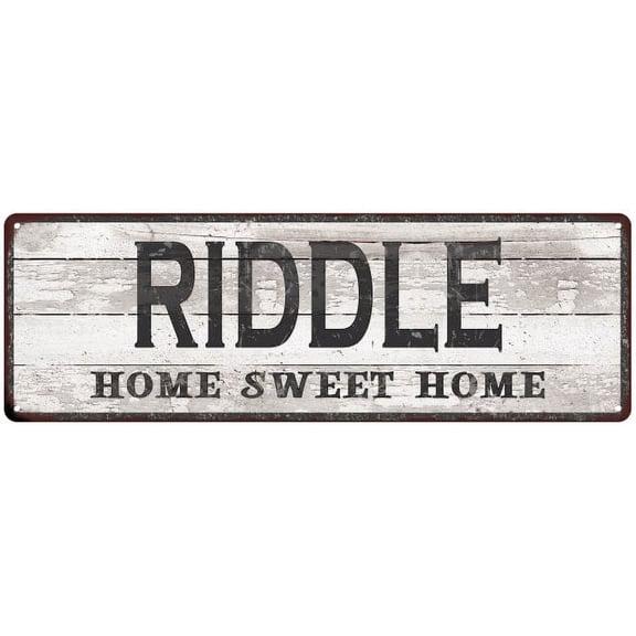 RIDDLE Home Sweet Home Country Look 6x18 Metal Sign 106180045613