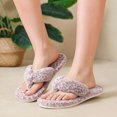 thumbnail image 2 of Pandaie Womens Mens Flip Flops Plush Leopard Print Thong Slippers Non Slip Stylish House Spa Soft Outdoor Indoor Walking Home Shoes Size 6‑10, 2 of 6
