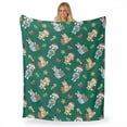 thumbnail image 4 of Bluey and Bingo Christmas Presents Green Holiday Silky Soft Blanket Throw, 4 of 4