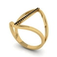 thumbnail image 2 of Statement Engagement Ring for Women - 0.09ct Natural Onyx in 14K Yellow Gold Promise Ring, 2 of 6
