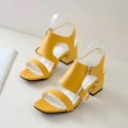 thumbnail image 4 of Zapatos peep toe para mujer Sandalias casuales con hebilla de cinturón de tacón grueso medio Wmkox8yii  nm4328, 4 of 4
