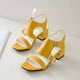 thumbnail image 4 of Zapatos peep toe para mujer Sandalias casuales con hebilla de cinturón de tacón grueso medio Wmkox8yii  nm4333, 4 of 4