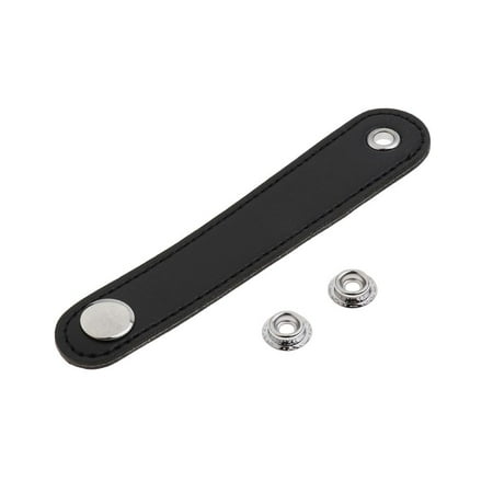2pcs Black Bass Piano Accordion Leather Strap Buckles for Accordion Replacement Accessory
