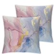 thumbnail image 2 of Acheng Pillow Case Throw Pillow Covers,Artistic Abstract Marble Texture Decorative Pillow Covers for Couch Sofa Bedroom Living Room,No Pillow Insert,Purple Pink Golden Yellow,2 Pcs White, 2 of 6