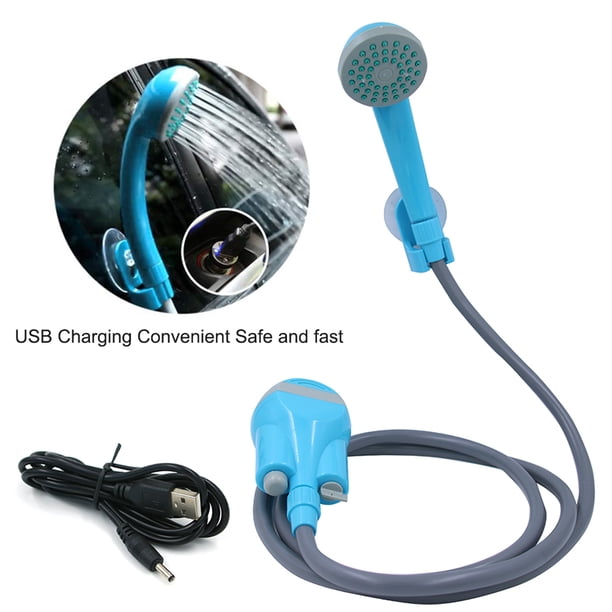 Pompe De Douche Portable Rechargeable Pour Camping - 6,56ft De Tuyau - Noir ABS