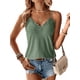 thumbnail image 3 of Top de tirantes con encaje Top de encaje para mujer Top de escote en V Camiseta sexy, 3 of 6