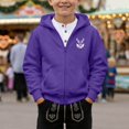 thumbnail image 2 of Bjutir Zip Up Hoodies For Boys Cartoon Print Zipper Jackets Fashion Hooded Sweatshirt Festives Events Clothes Size 2-14 Years, Purple, 2 of 4