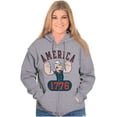 thumbnail image 4 of Popeye The Sailor Man America 1776 Unisex Plus Size Zip Hoodie Brisco Brands 3X, 4 of 5