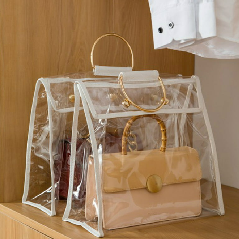 Foldable Hanging Bag Storage Case Anti Dust Protable Shelf Bag Purse Handbag  Organizer dust bag Door Sundry Pocket Hanger Storage 