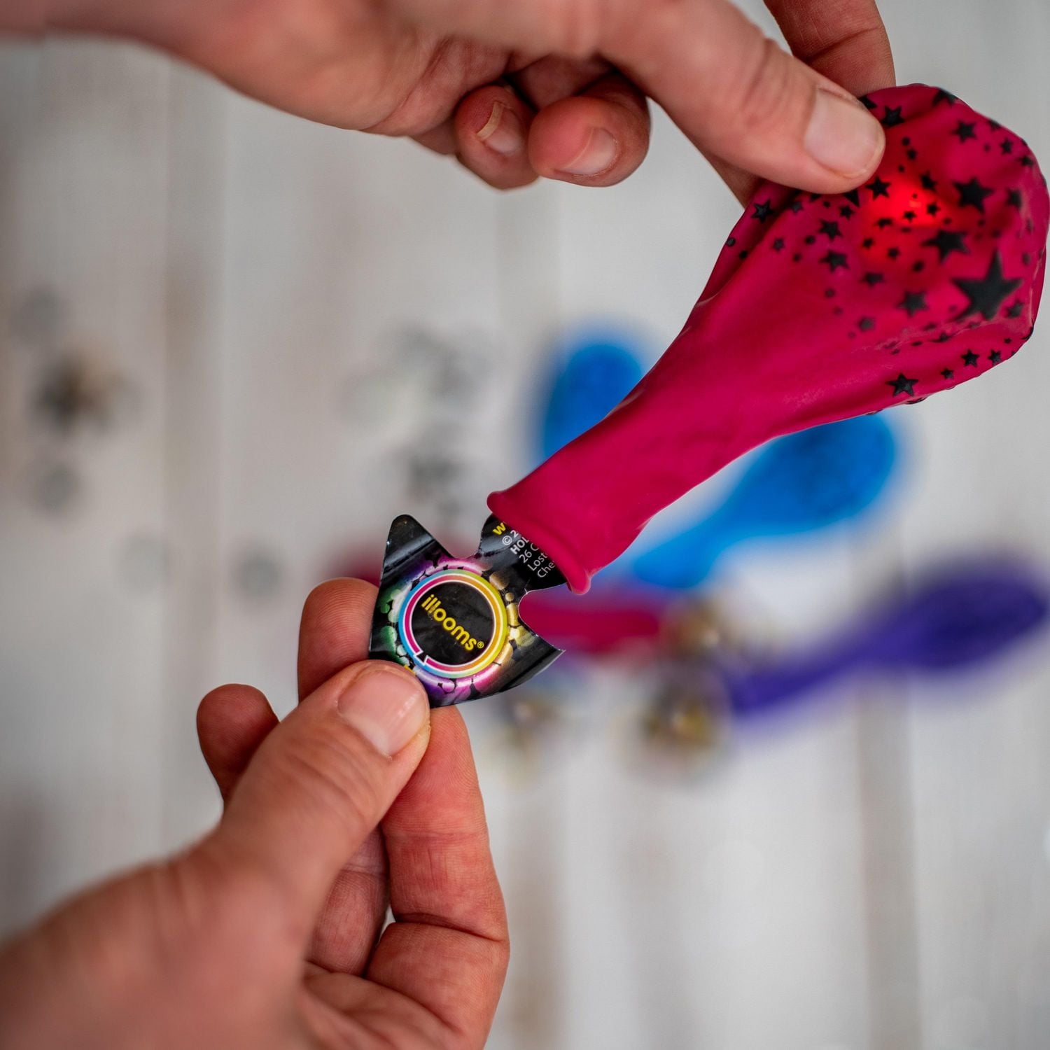 Lot de 5 ballons en latex Illooms Mixed Stars Lot de 5 ballons LED étoiles mixtes