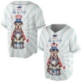 thumbnail image 3 of Happy 4th of July Patriotic Pitbull Marching Band Uniform Balloons Fireworks All Over Print 3D Baseball Shirt Terrier Dog Lover Softball Sport - 13009, 3 of 6