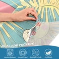 thumbnail image 3 of Yayeee Kitchen Curtains Tier Pair Light Filtering 27"x36" Rod Pocket Short Cafe Window Panel, Retro Beige Rainbow, 3 of 7