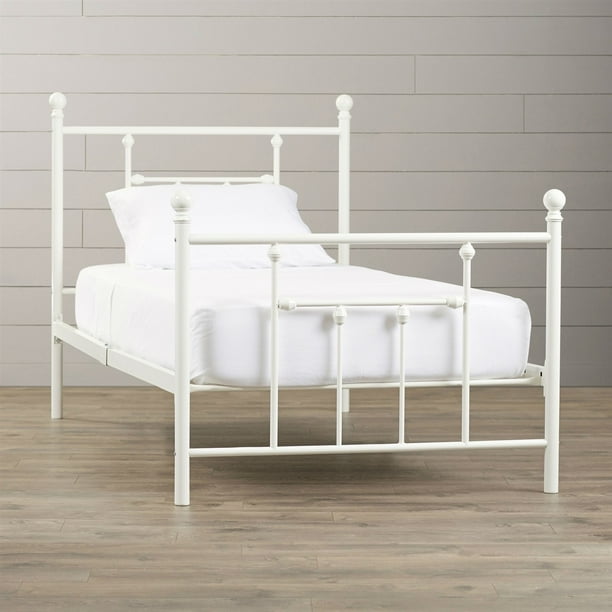 The astrid twin bookcase headboard is the ideal space saving solution for any bedroom. twin size white metal platform bed frame with headboard and footboard