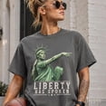 thumbnail image 2 of Sophie Cunningham "Liberty Has Spoken" Pointing Shirt - Viral Basketball Point God Tee with Lady Liberty, 2 of 5