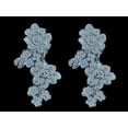 thumbnail image 2 of Altotux White French Lace Bridal Beaded Sequins Applique by 2 pieces (F4 7.25"x3" White), 2 of 2