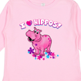 thumbnail image 4 of Inktastic I Love Hippos with Pink Hippo and Flowers Boys or Girls Long Sleeve Toddler T-Shirt, 4 of 5