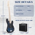 thumbnail image 2 of Ktaxon 46" Electric Bass Guitar Kit with 20W Amplifier, P Bass Style, 4 String, Blue, 2 of 10