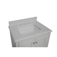 thumbnail image 3 of KBC Nantucket 30" Wood Bathroom Vanity w/ Quartz Stone in White, 3 of 8