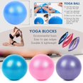 thumbnail image 3 of Mini Fitness Ball - Use For Pilates. Inflates With Included Straw. Core Work. No Pump Necessary! Pink, 3 of 5