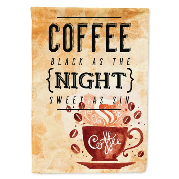 Carolines Treasures BB5405GF Black Coffee Sign Flag Garden Size  Small multicolor