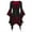 Red, variant on HNMKIU Women's Flowy Casual Dress Elegant Sweetheart Neckline Lace Panel Long Sleeve Comfortable Plus Size Feminine Stylish Red,XL