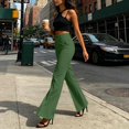 thumbnail image 6 of Resicozy High Waisted Straight Leg Suit Pants for Women Business Casual Office Dress Flare Trousers with Pockets Army Green S, 6 of 7