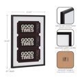 thumbnail image 6 of Kate and Laurel Preppy Retro Positive Quote Good Times Ticket Framed Wall Art by The Creative Bunch Studio, 12x16 Black, Movie Theater Ticket Art for Wall, 6 of 7