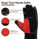 thumbnail image 3 of Guantes de soldadura ARCCAPTAIN de piel resistentes al calor y al fuego de 40 cm, 3 of 7